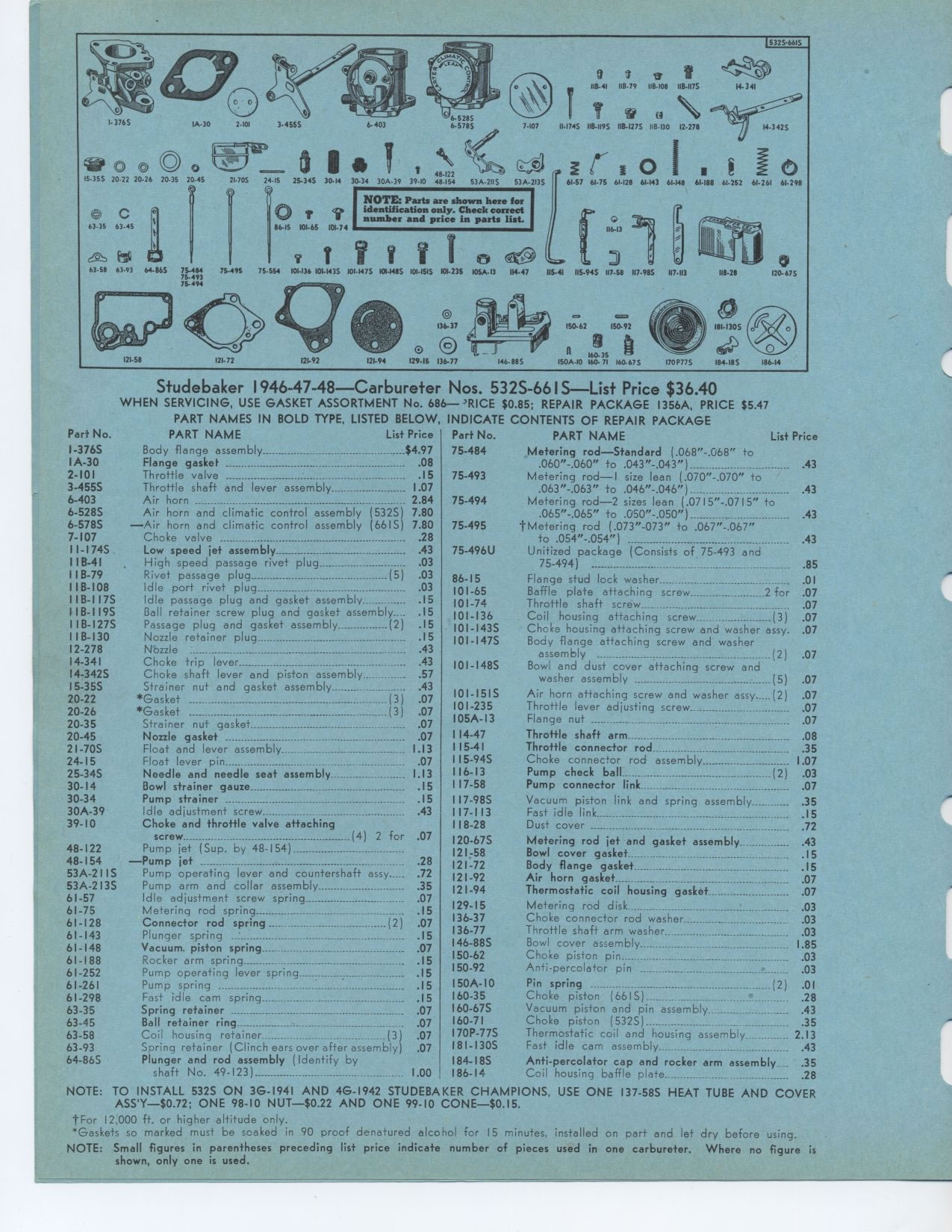 Studebaker Climatic Control WE Carburetor