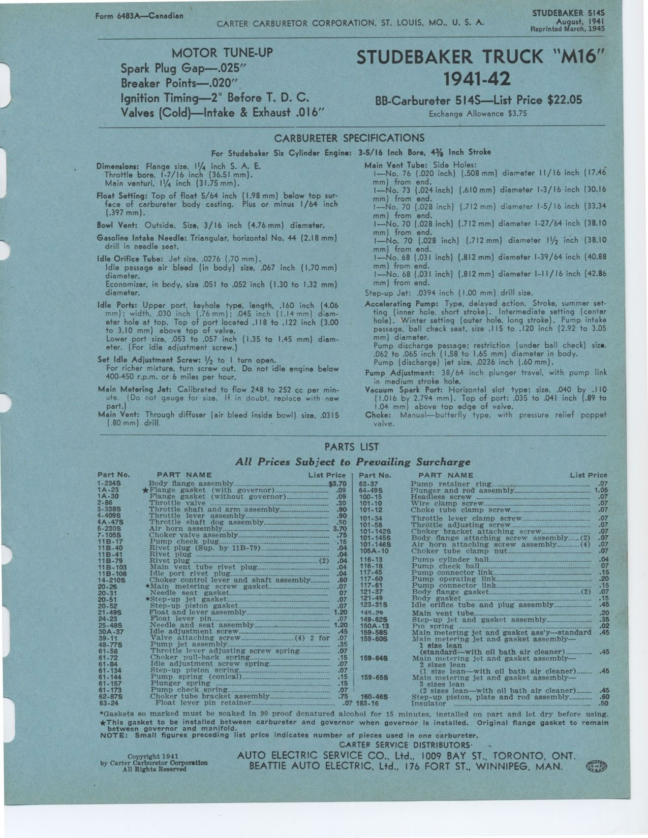 Studebaker 1941, 1942 Truck M16