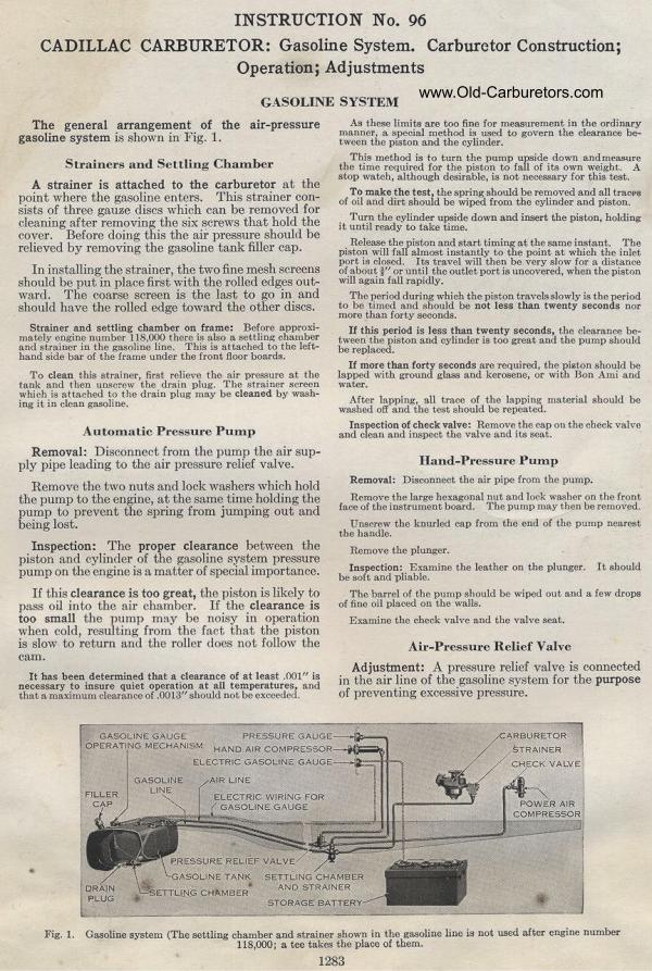 Carburetor Manuals: Cadillac